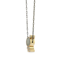 14k yellow gold with Gray Concrete