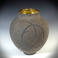 Cosmic Circles XV Raku Vase