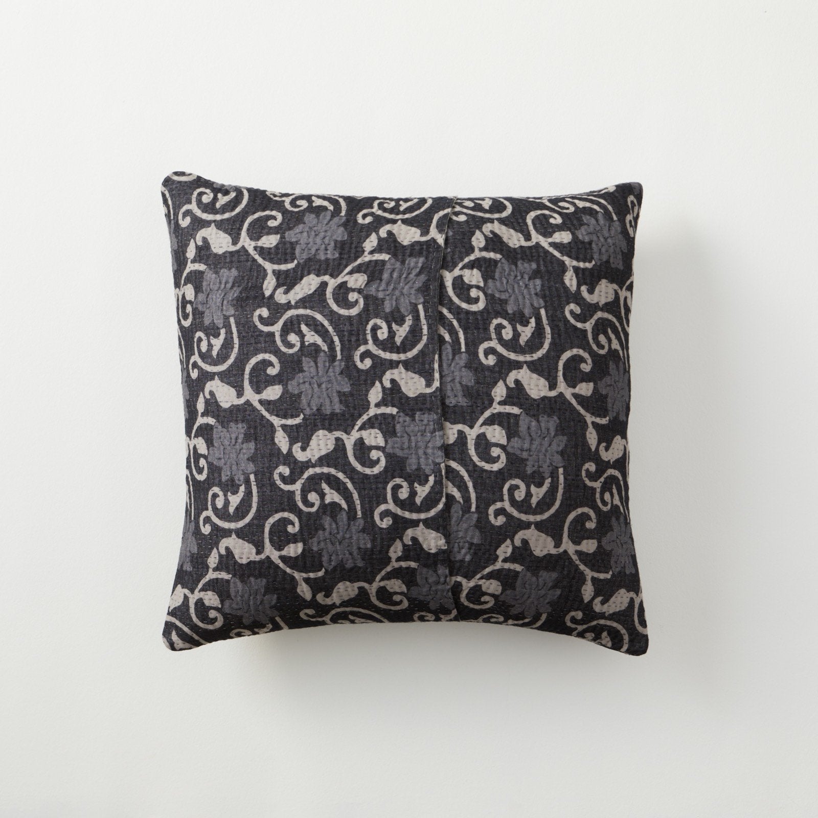 Vintage Printed Cotton Kantha Pillow