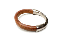 Brown/Silver Crescent Moon Bracelet