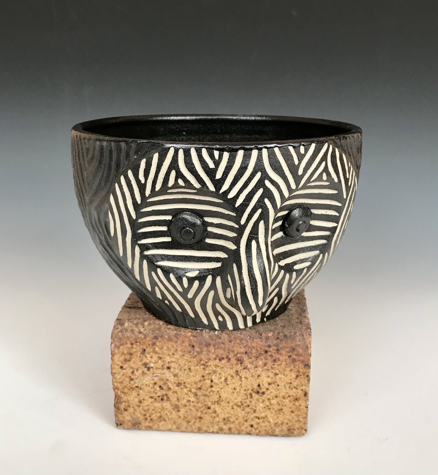 Wood Grain Owl Bowl