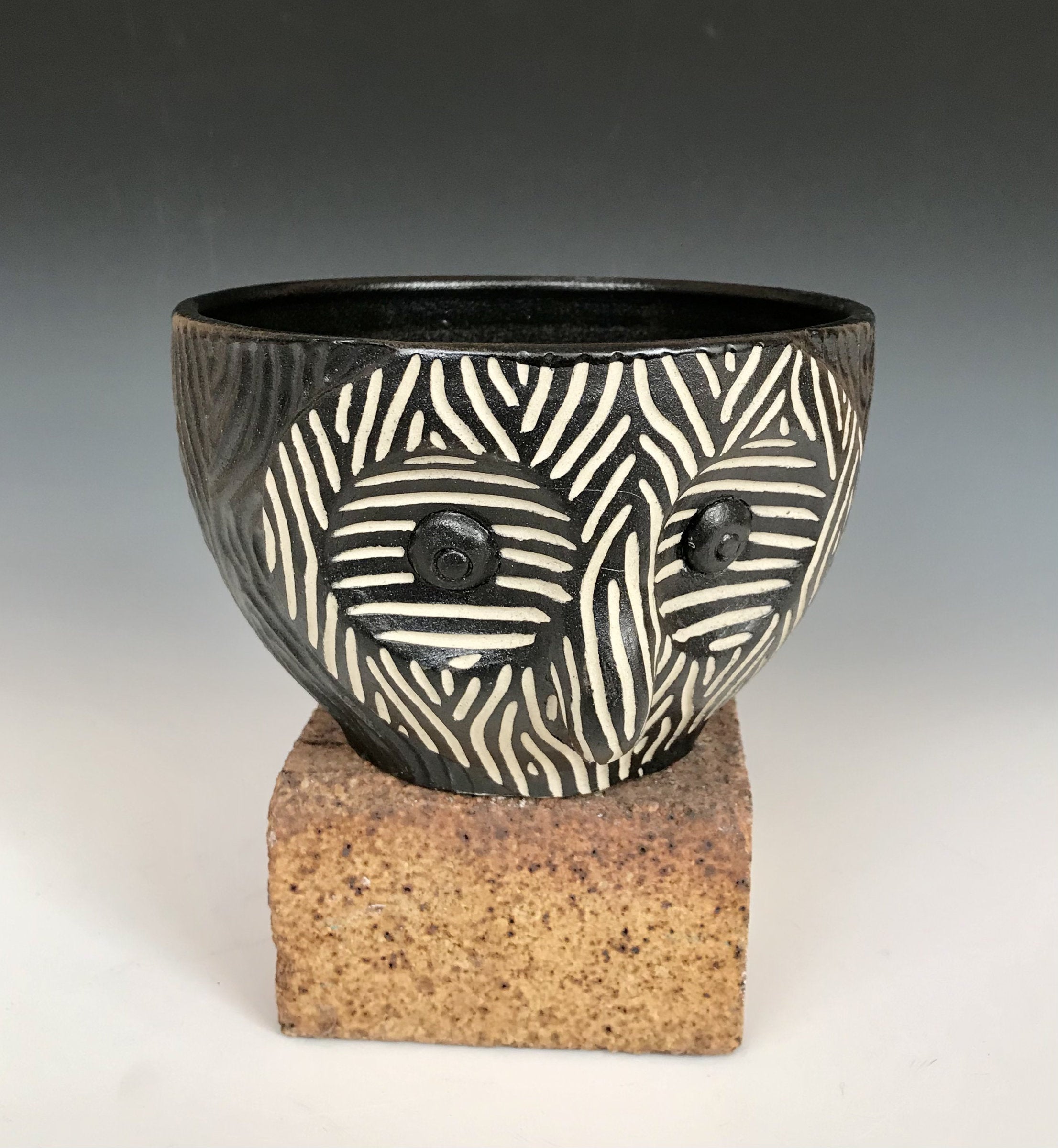 Wood Grain Owl Bowl