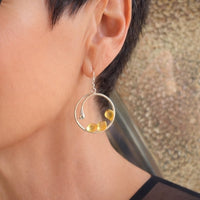 Diamond Circle Earrings