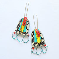 Black & White Doodles Arch Earrings