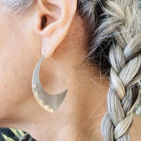 Aubergine Hoop Earrings