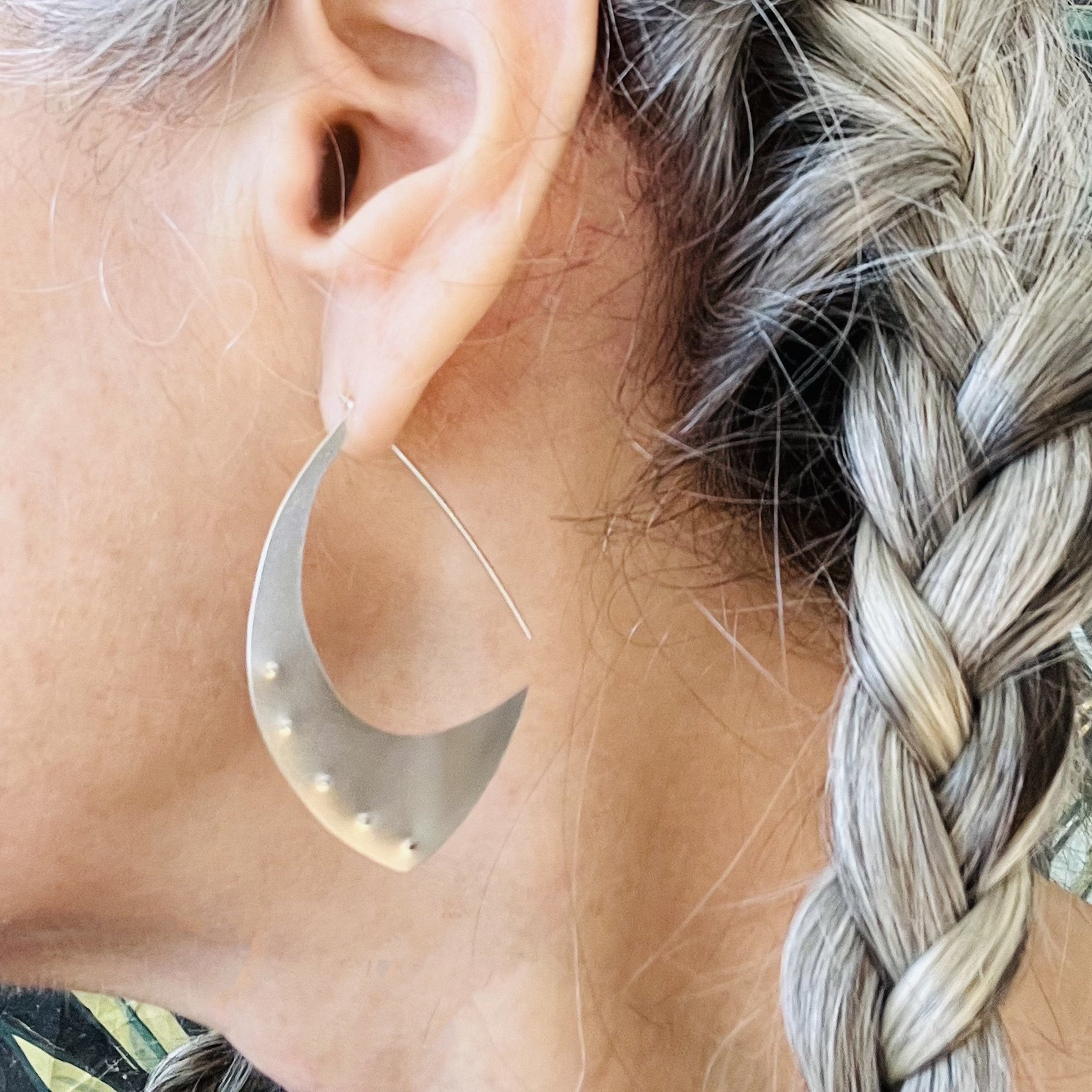 Aubergine Hoop Earrings
