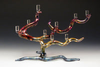 Horizontal Rainbow Tree Menorah