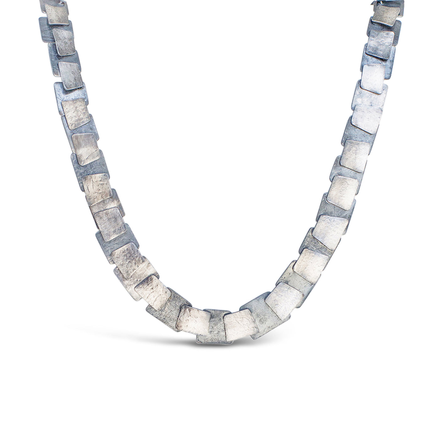 Textured Silver Pivot Necklace