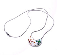Floral Enamel Pendant