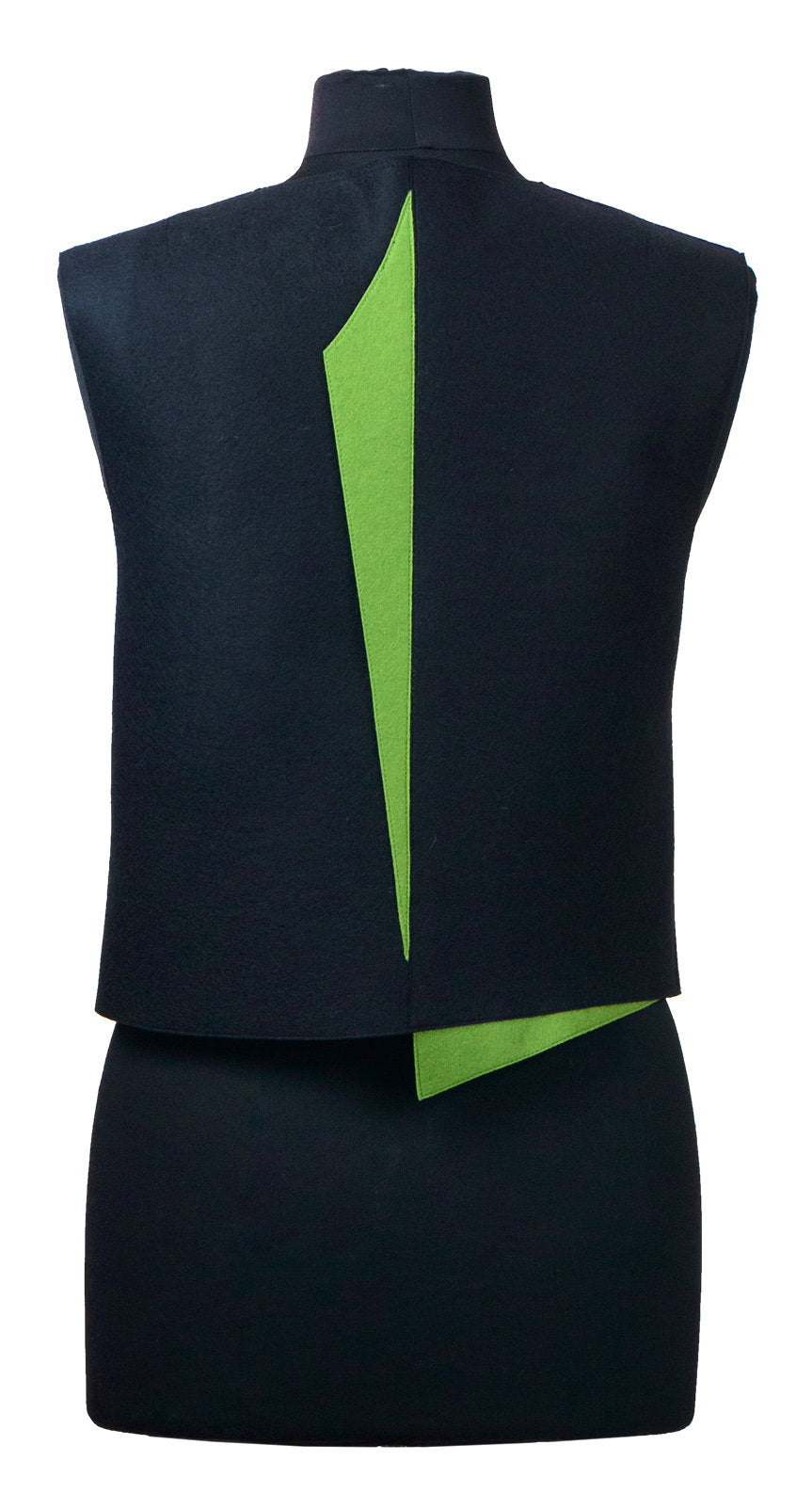 green, back view