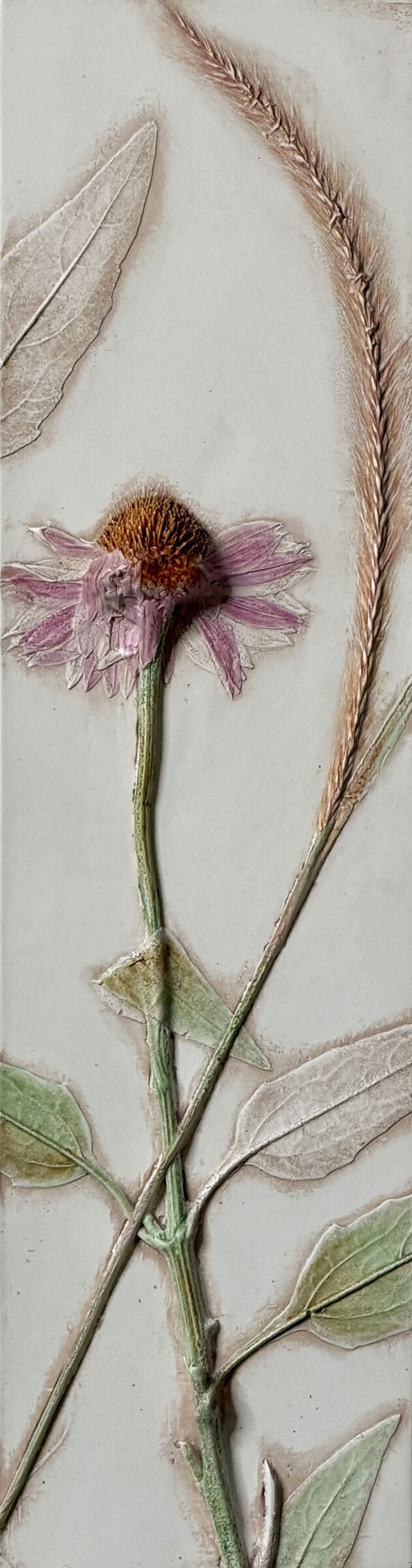 Purple Coneflower & Fountain Grass Tile