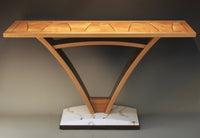 Bridge Table with maple burl top