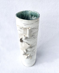 Birch Motif Vase with Green