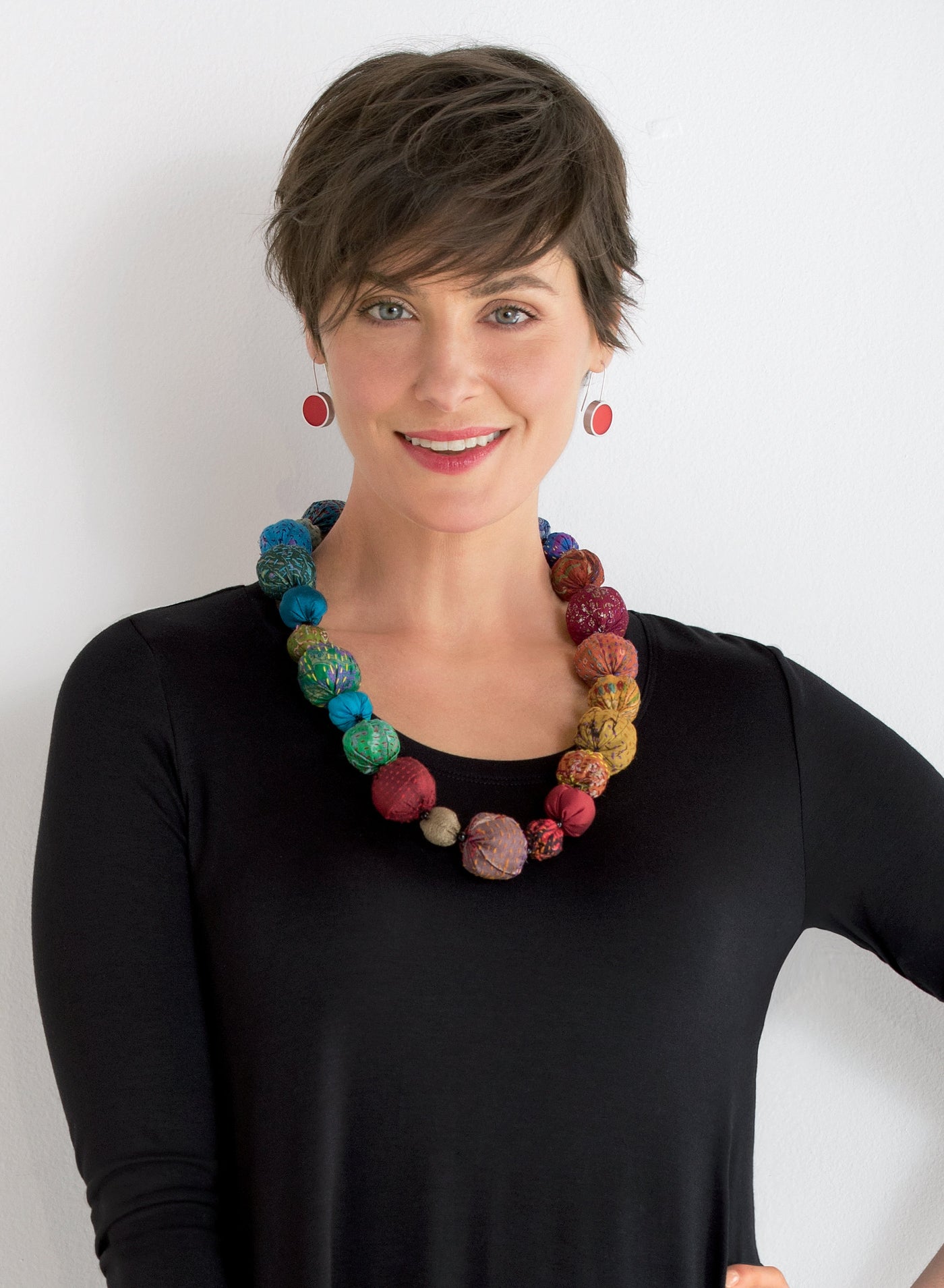Silk Kantha Rainbow Necklace
