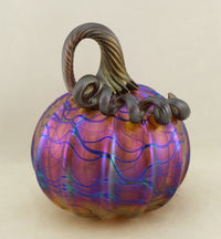 Iridescent Gold with Vines Pumpkin
