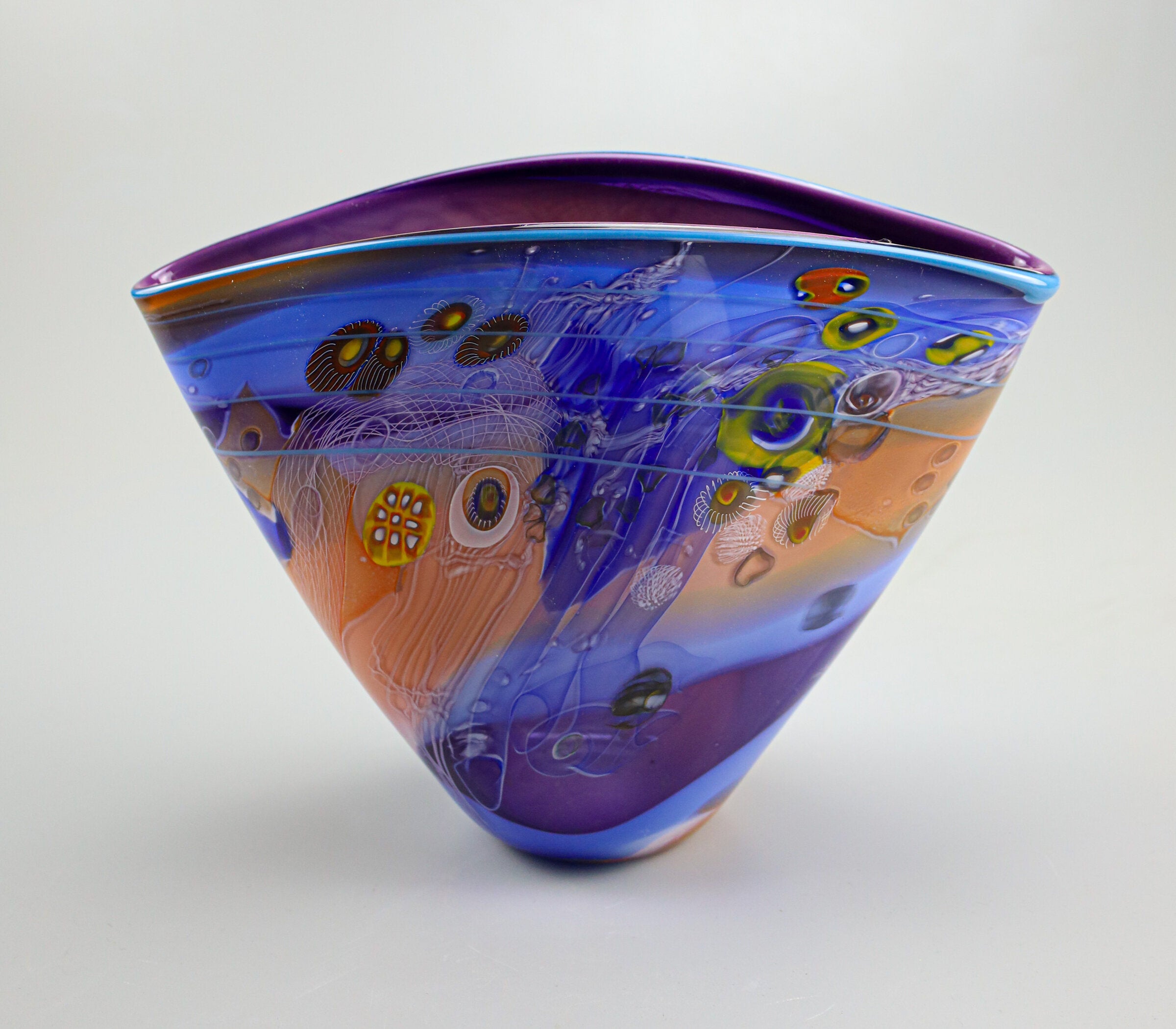 Color Field Vase in Purple Ocean