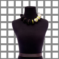 Big Felt-Stripe Necklace
