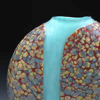 Cascade Vase with Opal Blue Interior