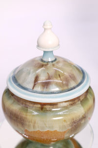 Crystalline Orange & Green Jewelry Jar
