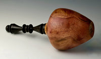 Vessel Turned from Camphor Burl, African Blackwood Finial