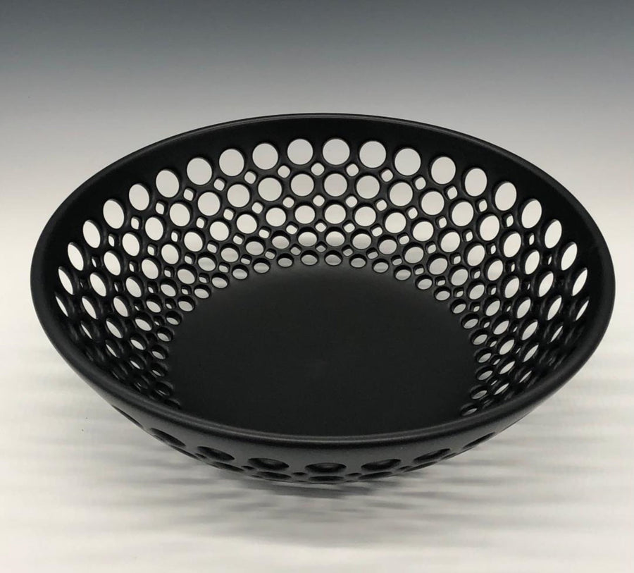 Black Pierced Lace Bowl