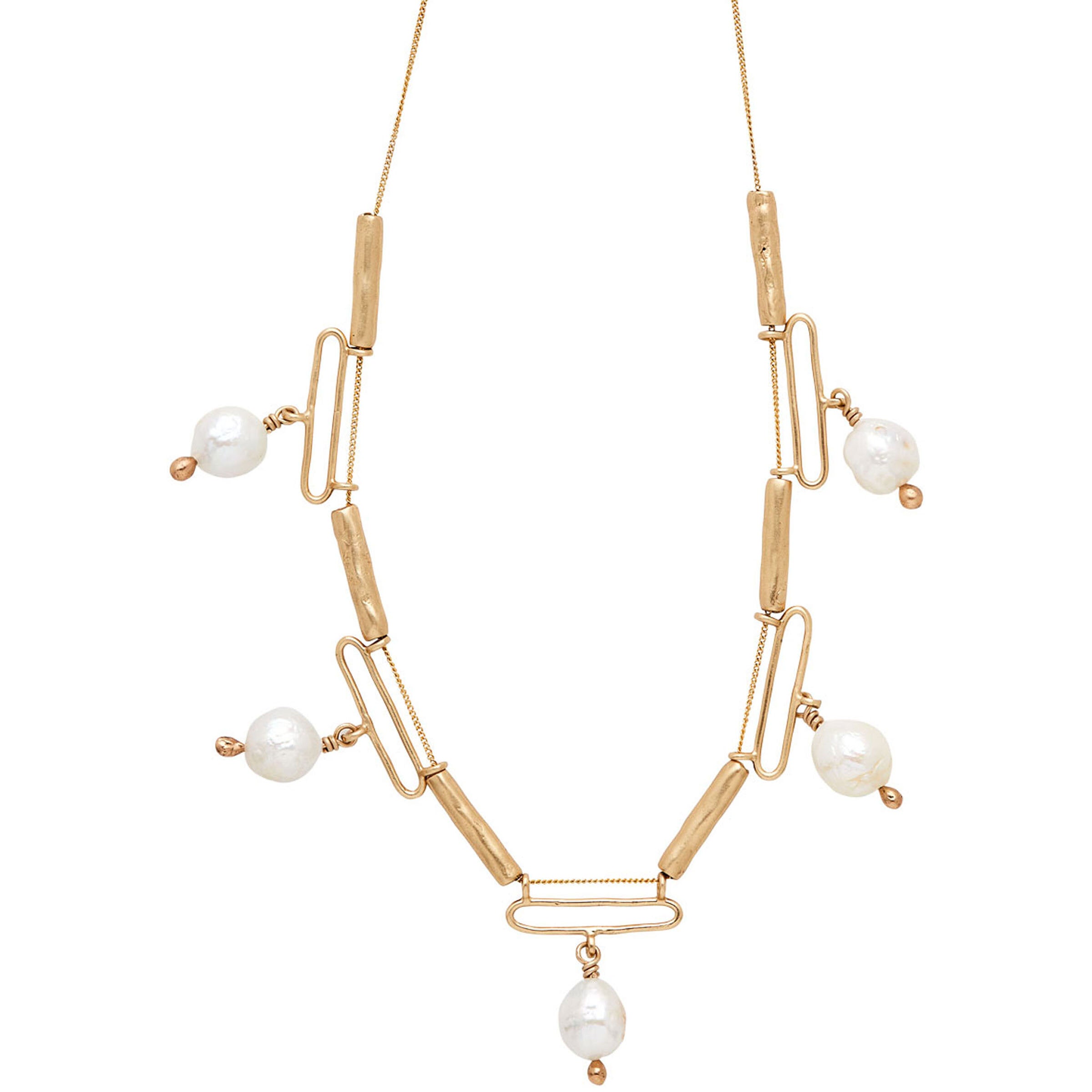 Palazzo Pearl Bronze Necklace