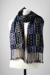 Double Weave Scarf in Dark Colors