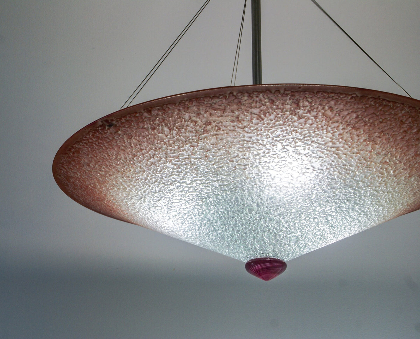 Rose Fade Glass Pendant Chandelier