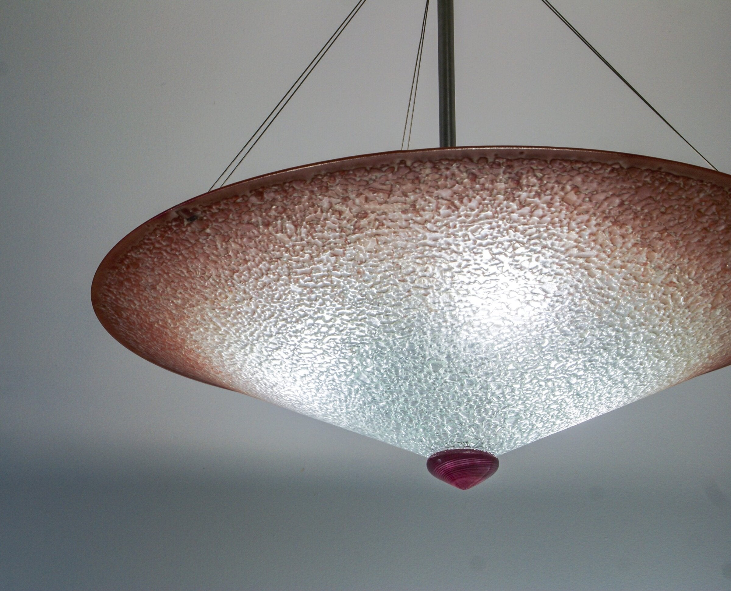 Rose Fade Glass Pendant Chandelier