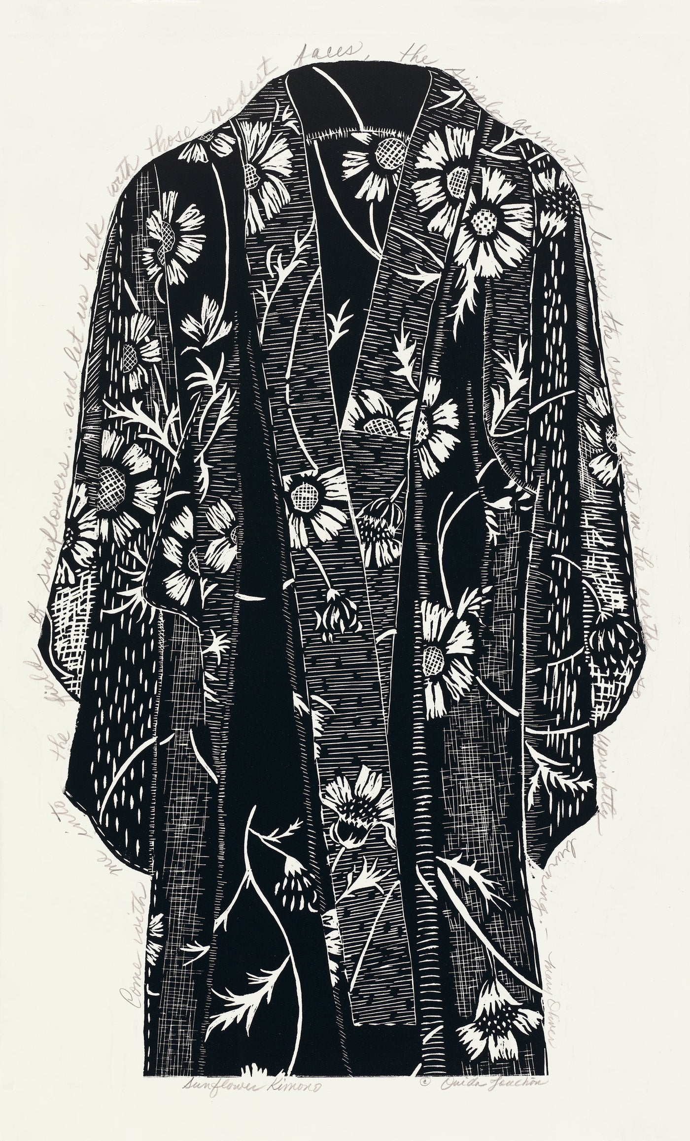 Sunflower Kimono full view