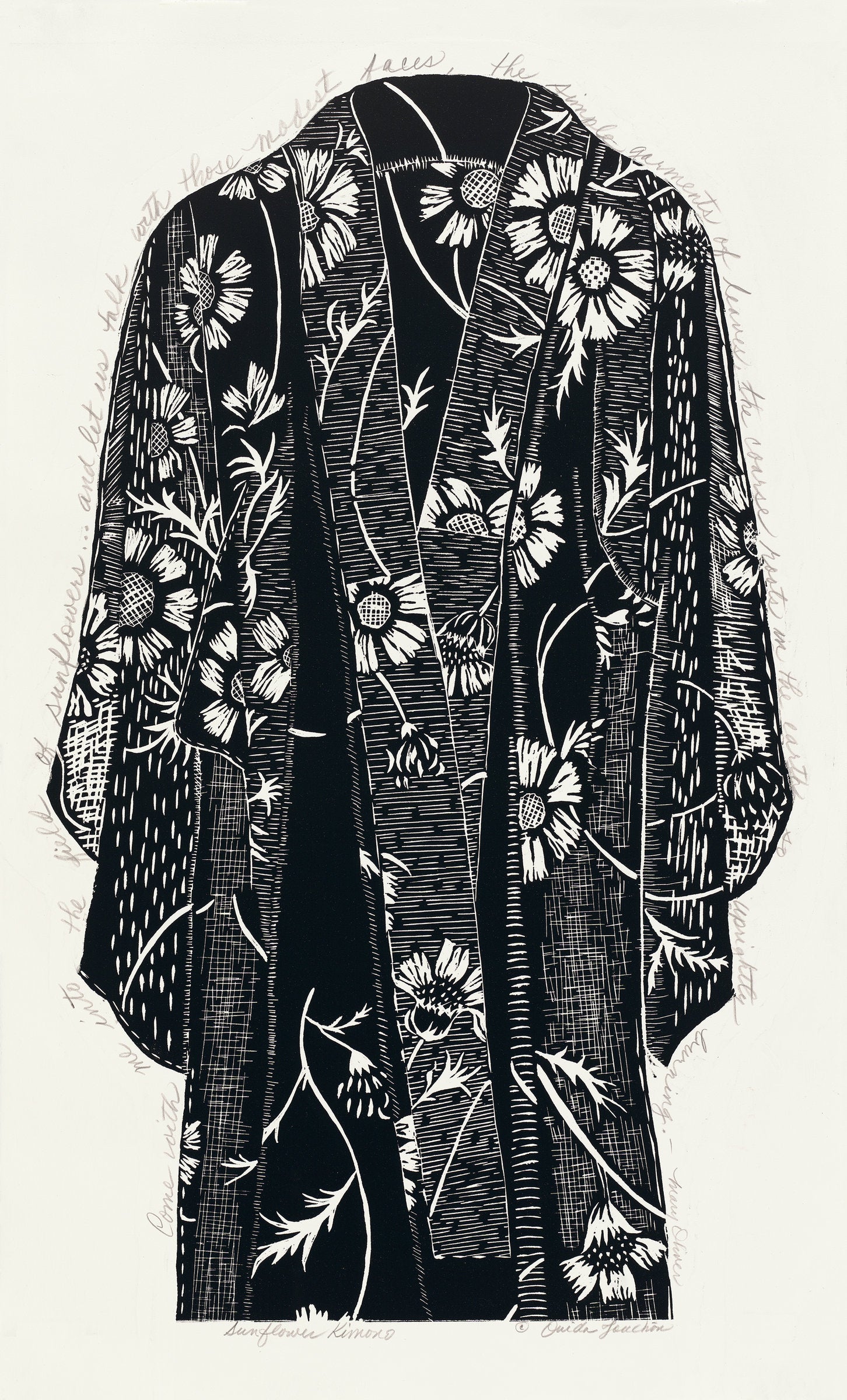 Sunflower Kimono full view