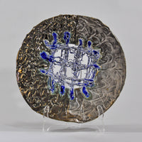 Two-Toned Metallic Glazed Platter with Blue