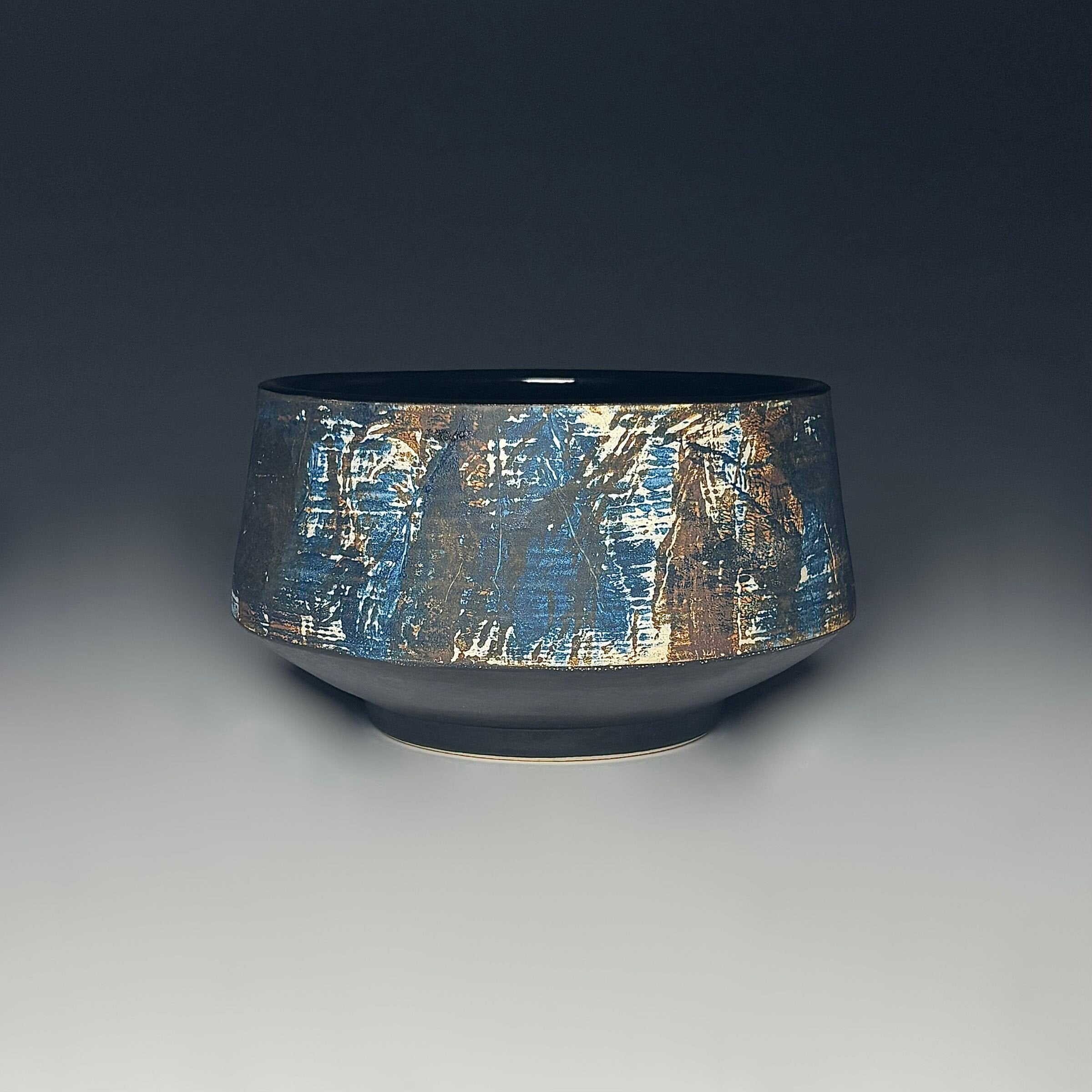 Painterly Tea Bowl in Coastline