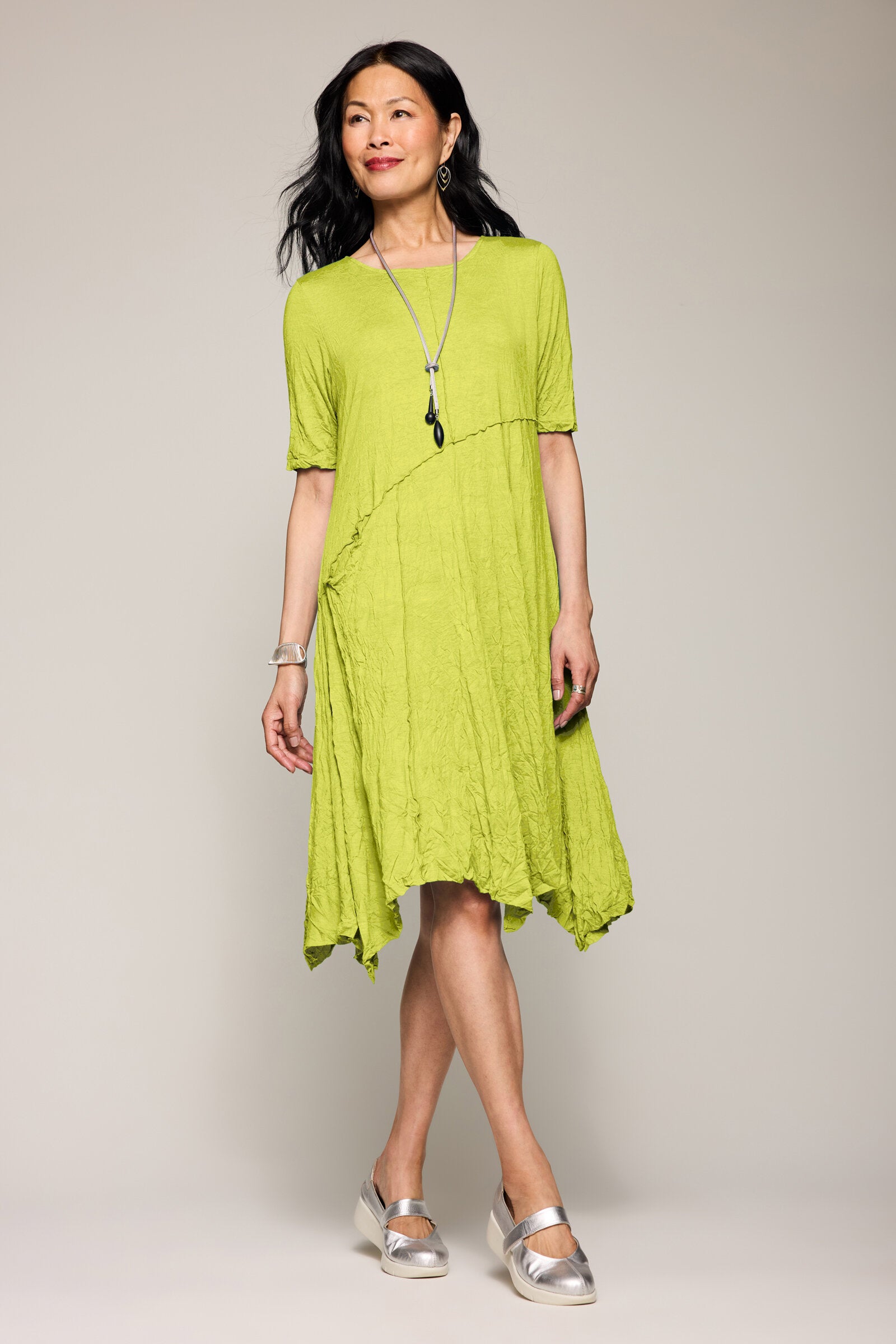 Jillianne Knit Crinkle Dress