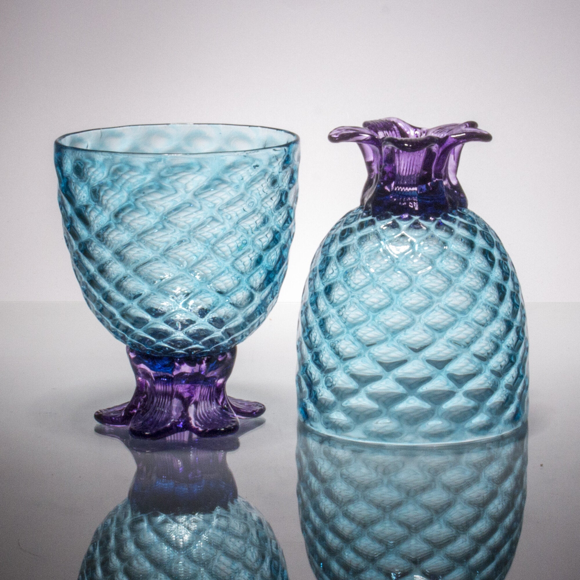 Pair of Small Pineapple Glasses