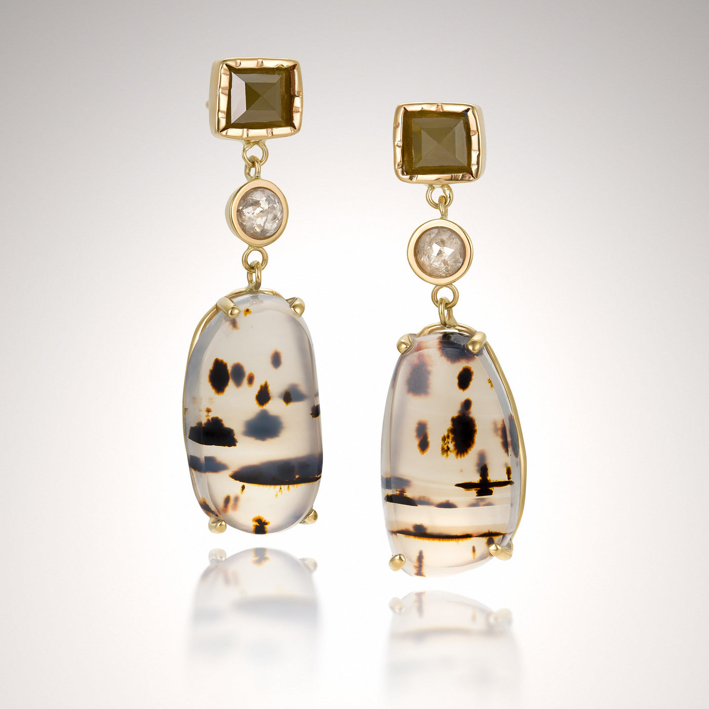 Spotted Agate Earrings