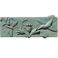 Pollinators Tile in Antique Teal