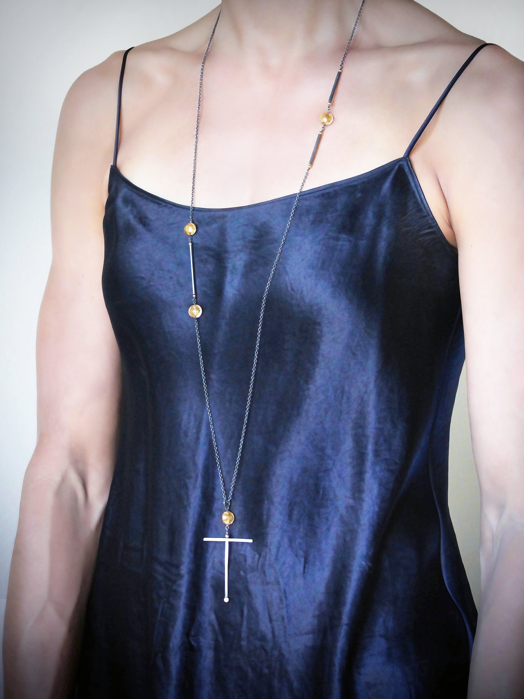 Long Crossing Necklace