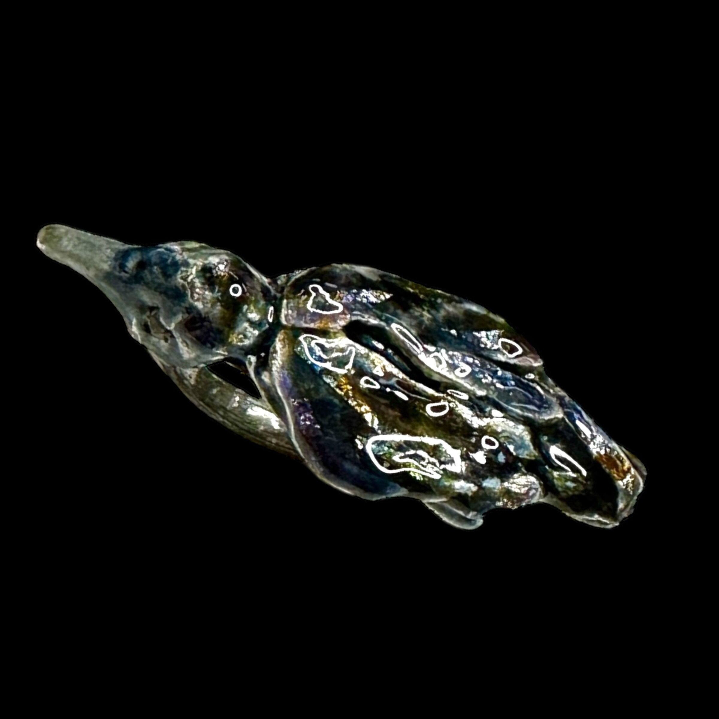 Enameled Ravin Talisman Statement Ring