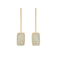14k Yellow Gold with White Concrete
