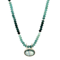 Grandidierite & Fluorite Necklace
