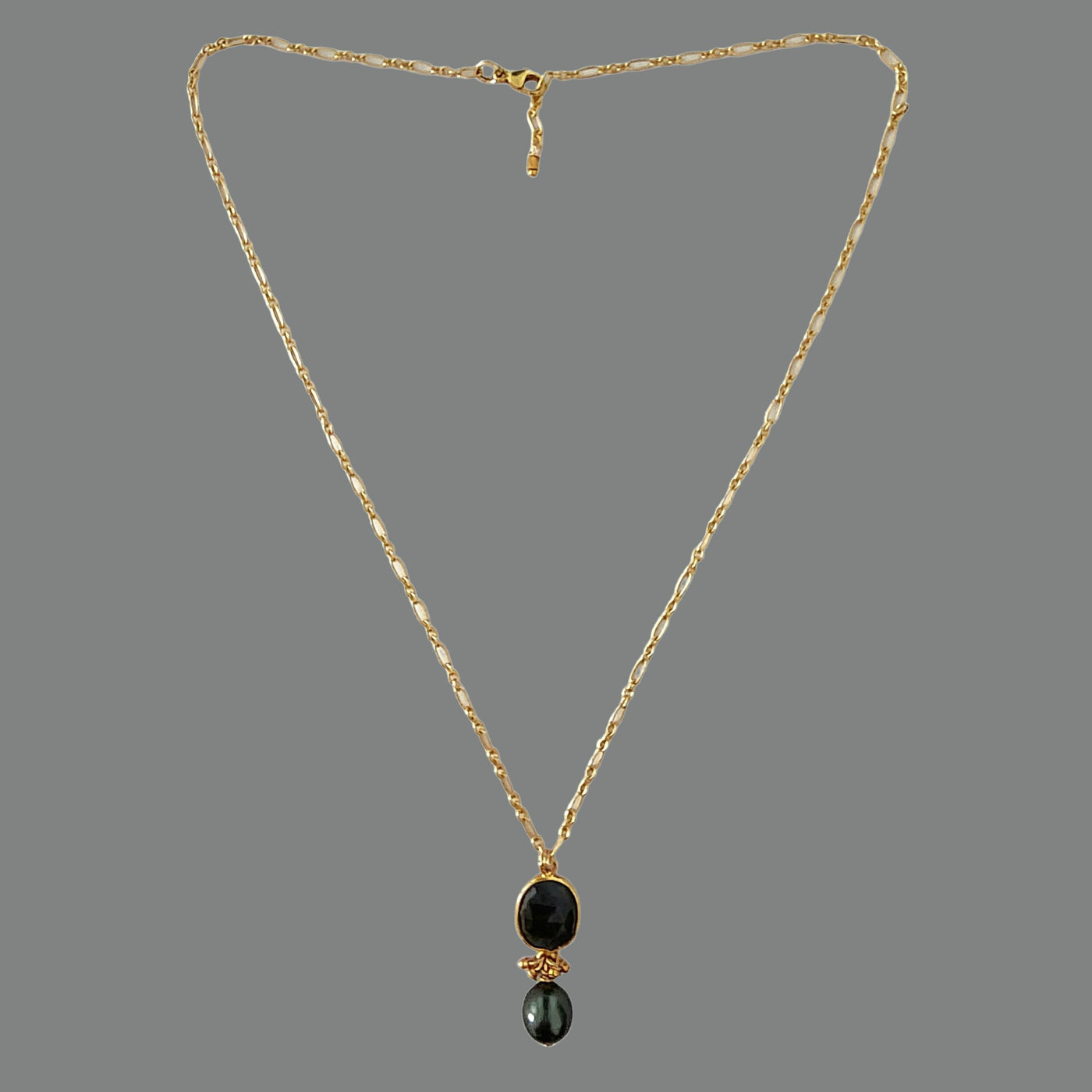 Radiant Sapphire & Pearl Necklace
