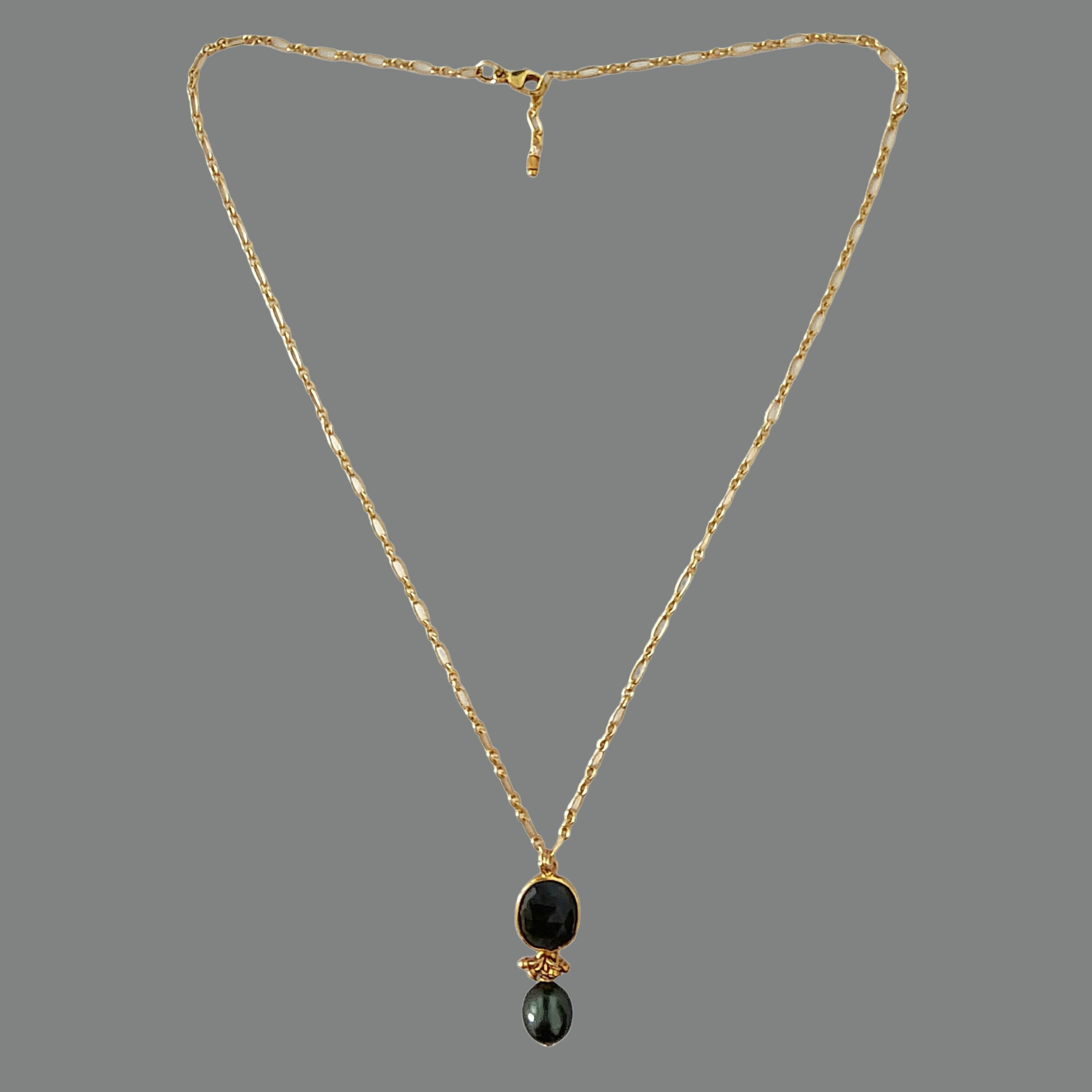 Radiant Sapphire & Pearl Necklace