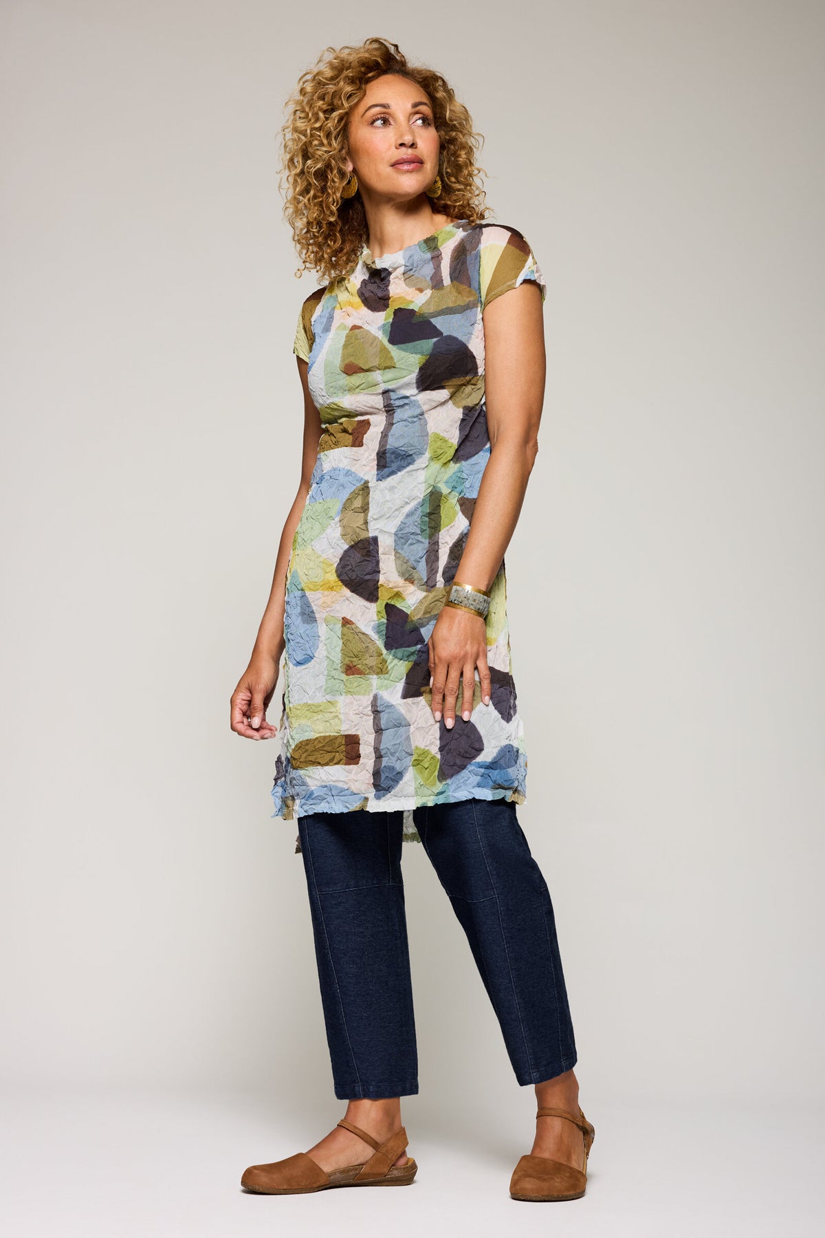 Crushed Mesh Gallery Tunic