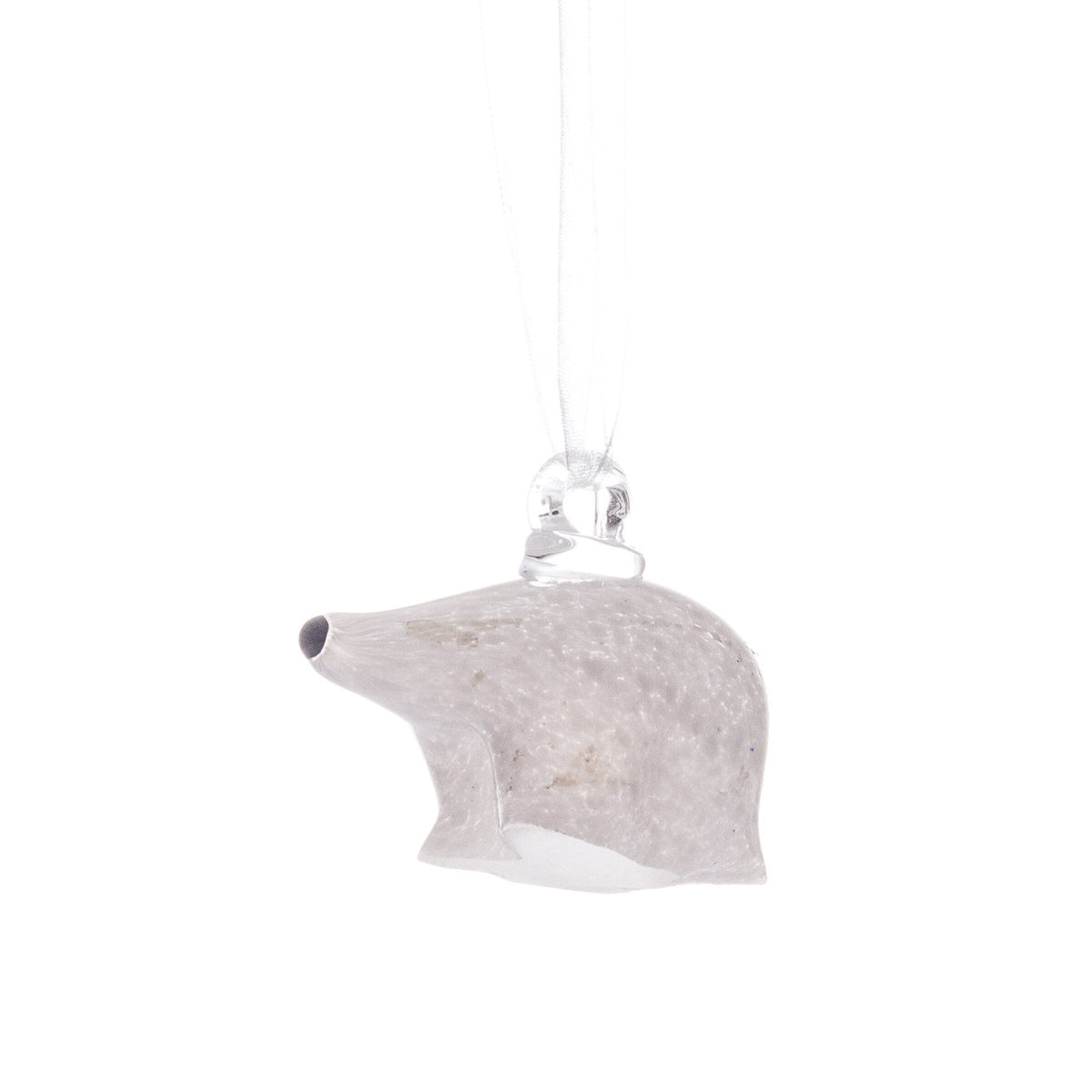 Glass Polar Bear Ornament