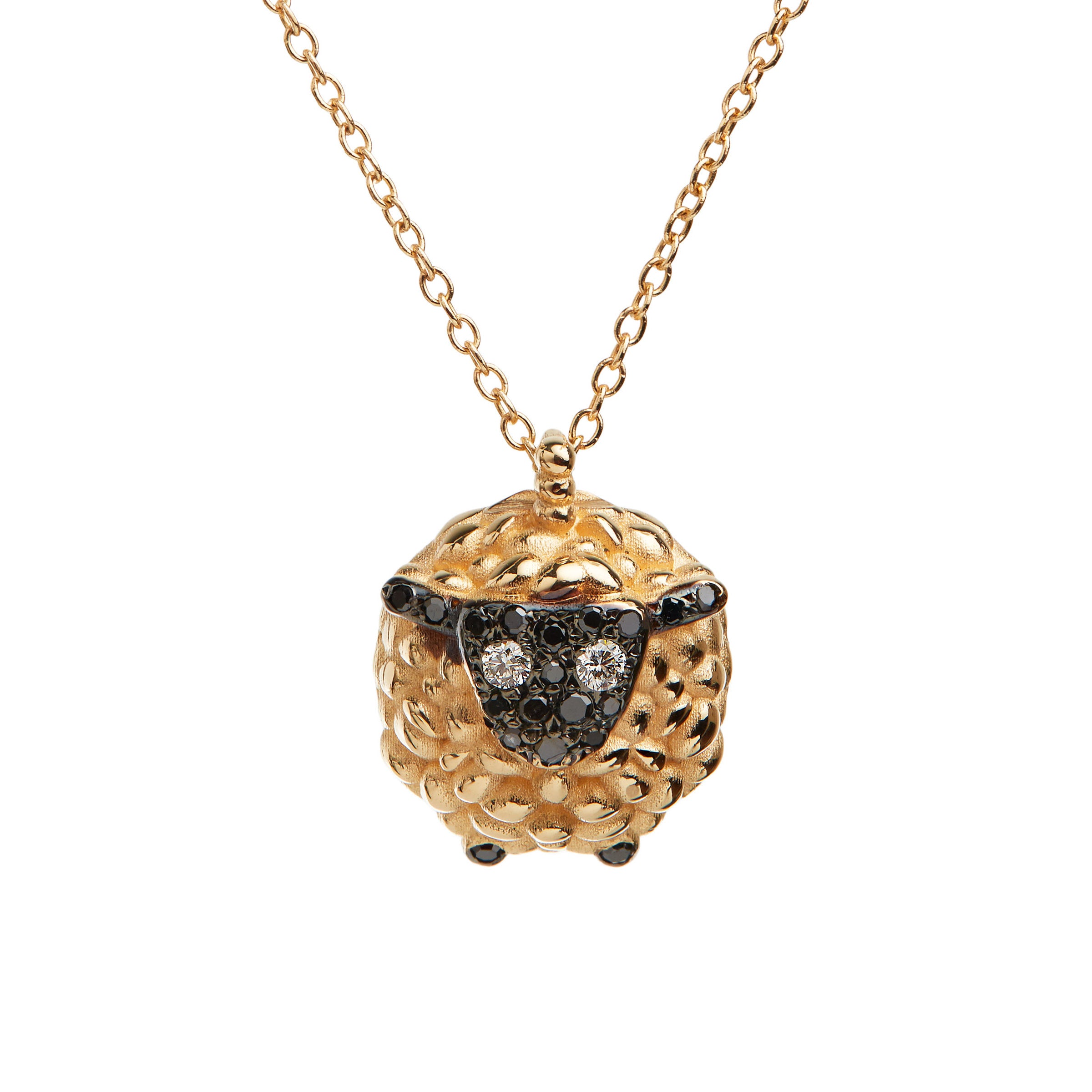 Gold and Diamond Sheep Necklace