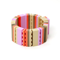 Persimmon Blossom 1x4 Magnetic Bracelet side view | Photo by emiko oye