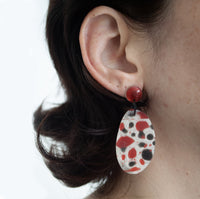 Resin Polka Earrings
