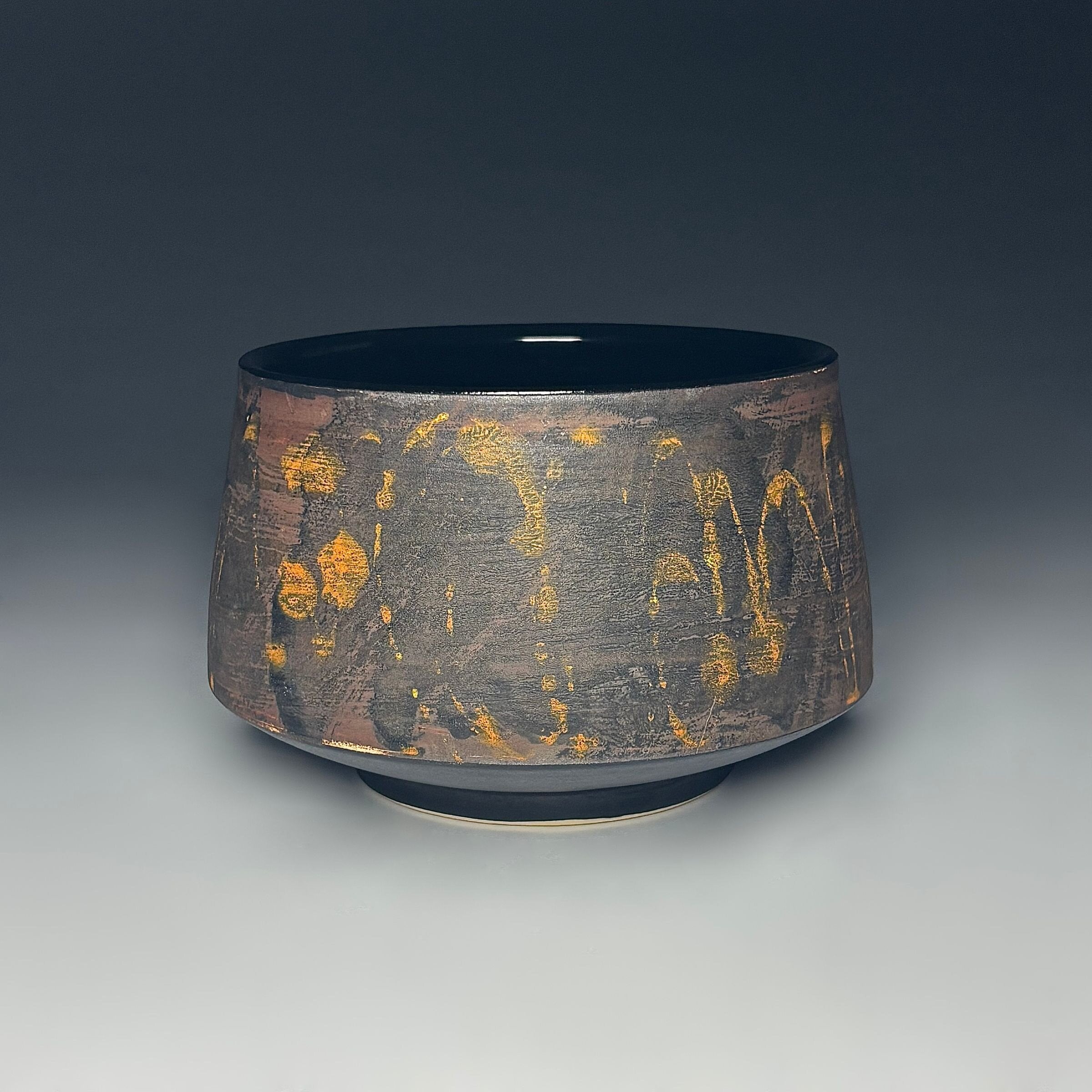 Painterly Tea Bowl in Chocolate
