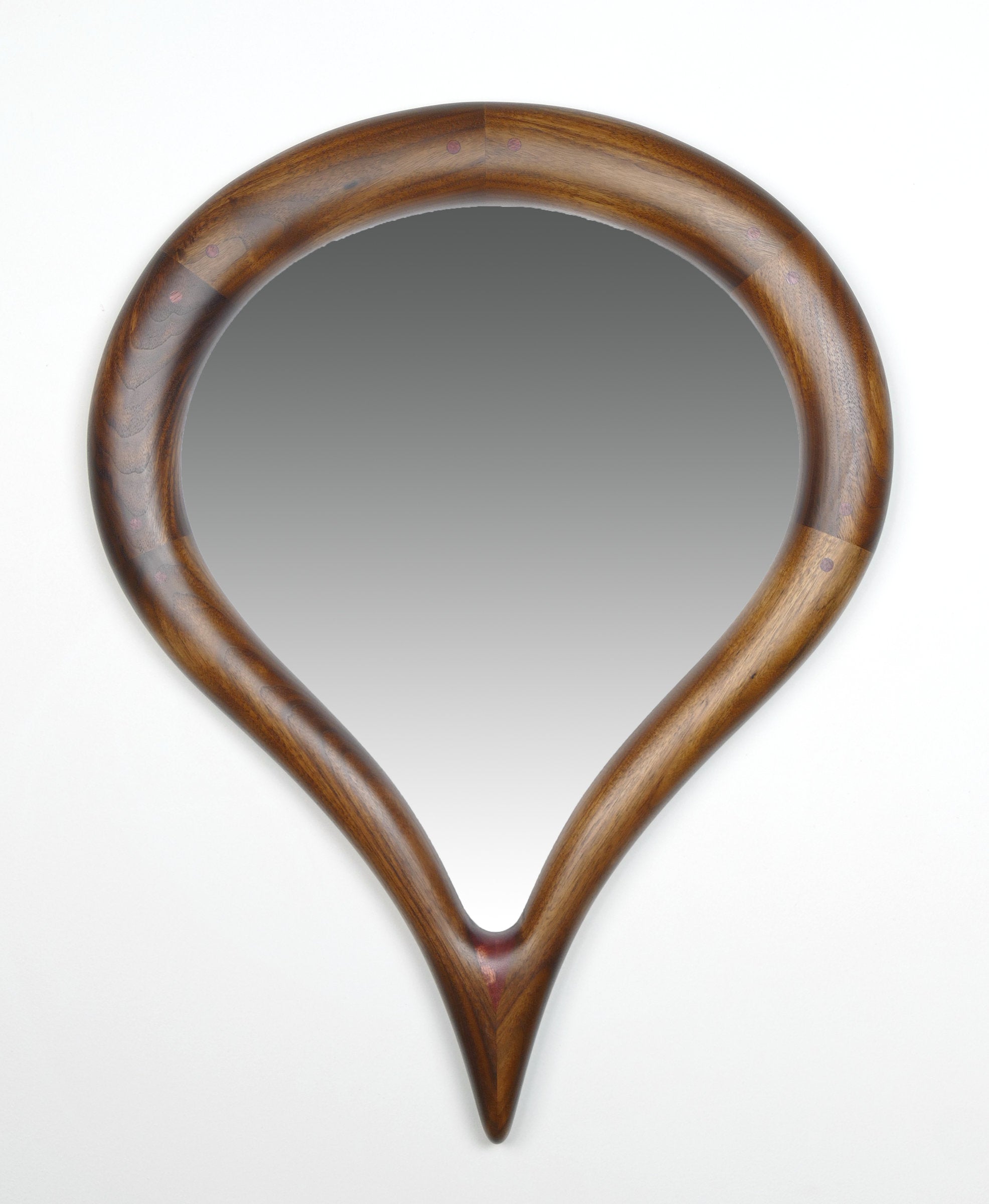 Petite Walnut Teardrop Mirror